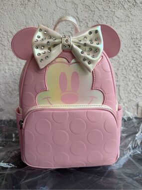 Pink Minnie Mouse Loungefly Backpack with Bow